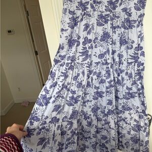 Hill House Lavender Floral Tiered Maxi Dress